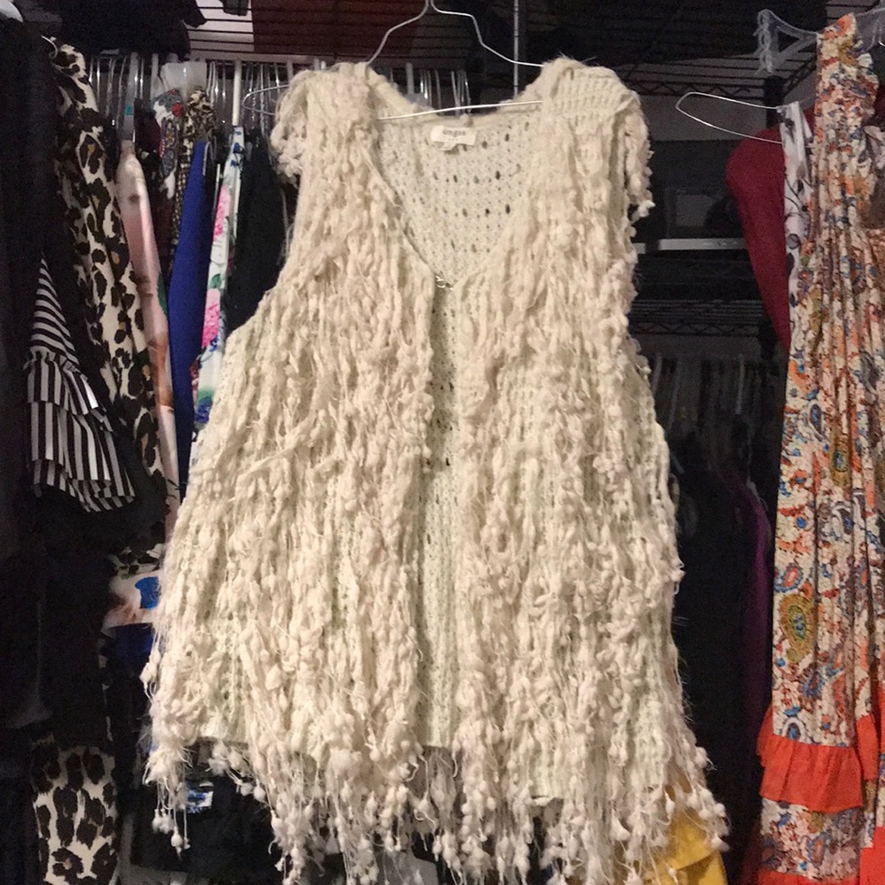 Shaggy sweater vest